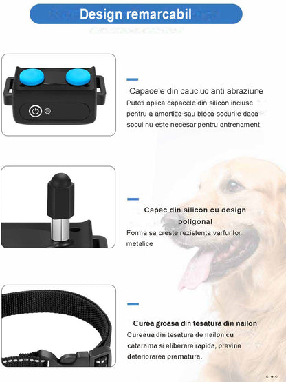Zgarda Electrica pentru Dresaj Caini, LittleDomi, Functie Antilatrat, Raza Actiune 1000m, Reincarcabila, IP6x - Rezistenta la Apa si Praf, Electrozi Cauciucati, Protectie Piele, Power Saving, Lanterna, Pretabil Vanatoare, Negru — LD-193 fotografie 6