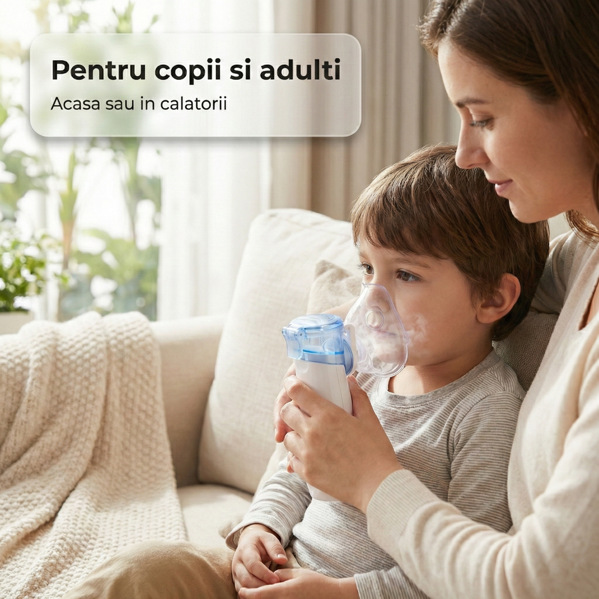 Nebulizator portabil LittleDomi cu măști pentru copii și adulți — LD-212 fotografie 4