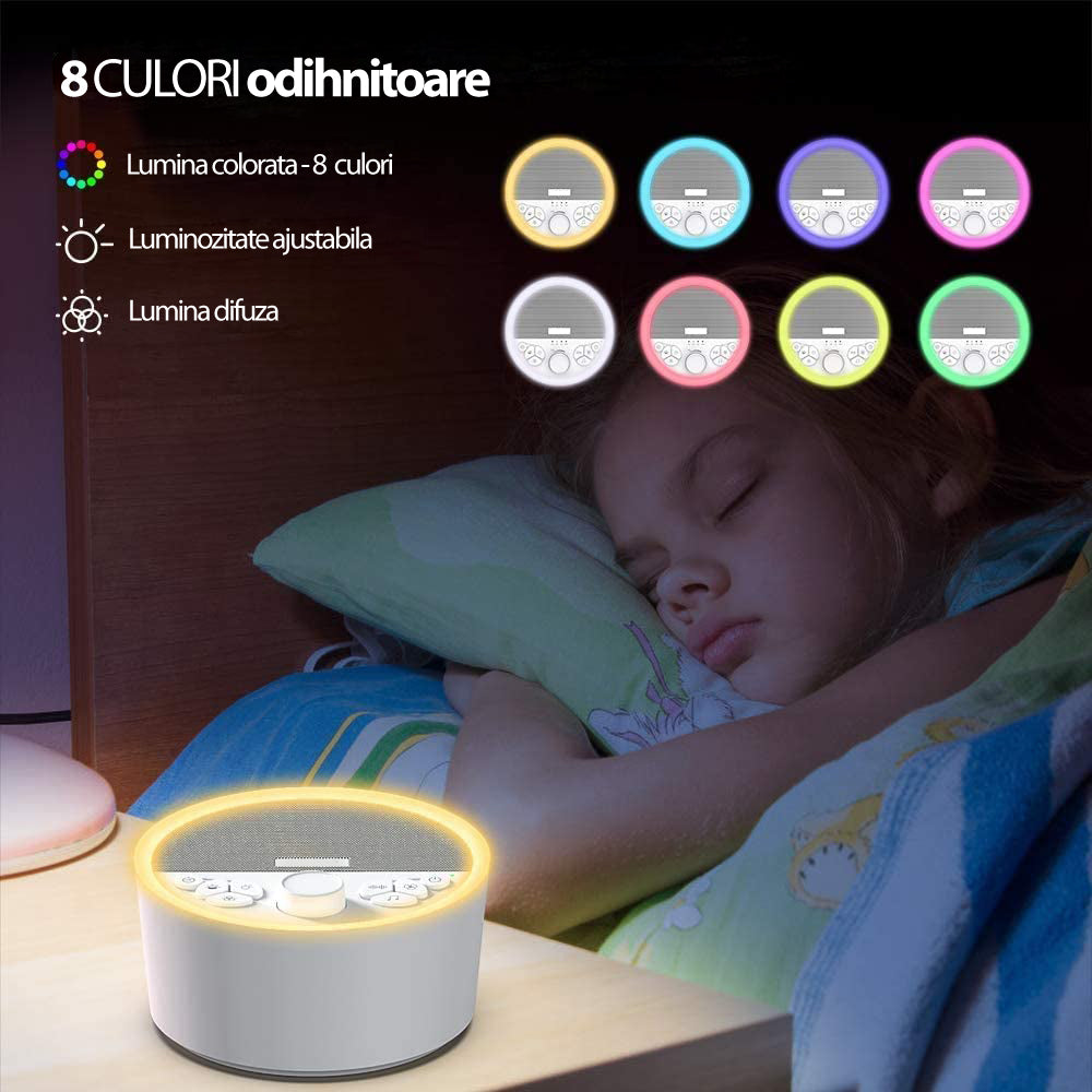 Dispozitiv de sunet alb LittleDomi cu 29 de sunete și lumină de veghe — LD-312 fotografie 2