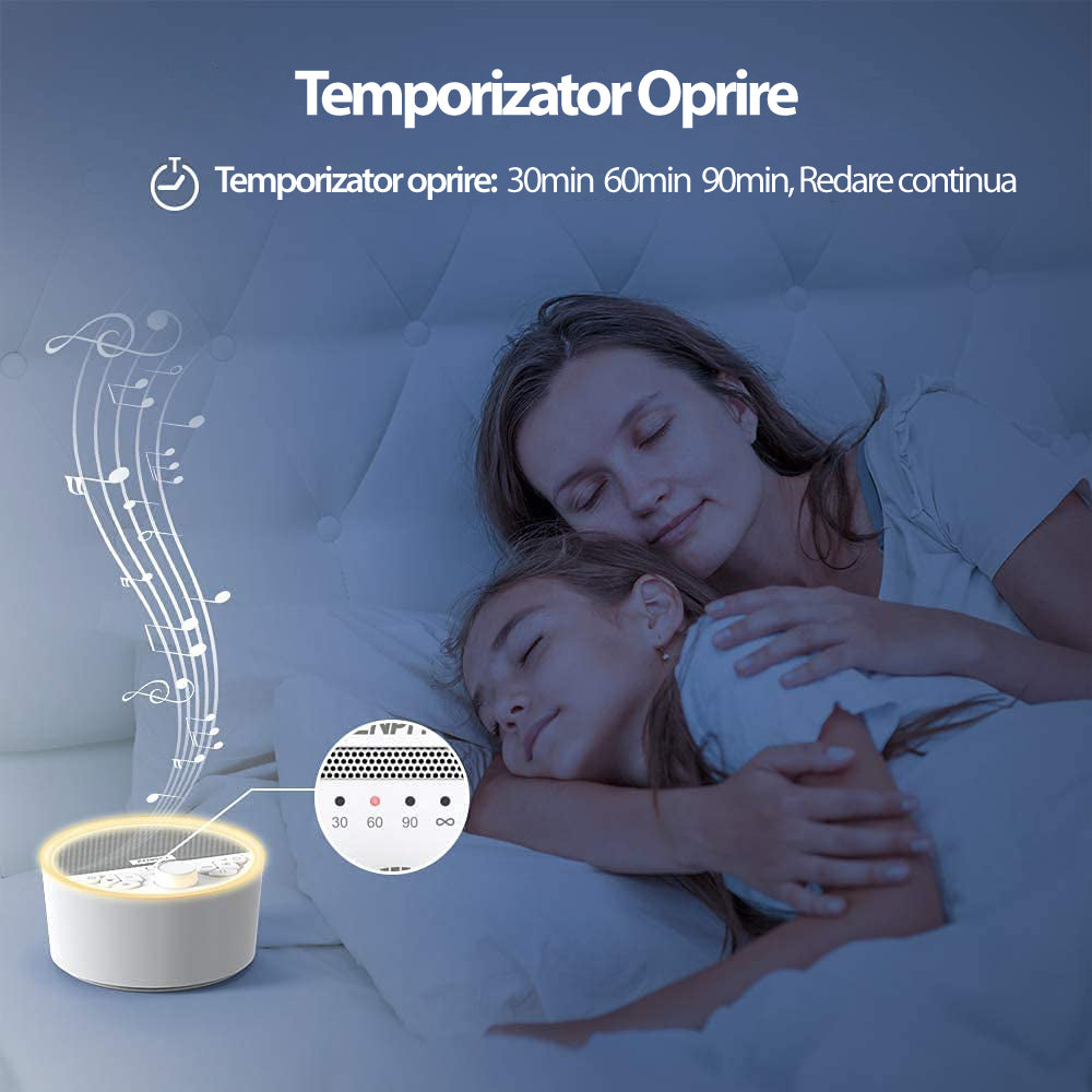 Dispozitiv de sunet alb LittleDomi cu 29 de sunete și lumină de veghe — LD-312 fotografie 4