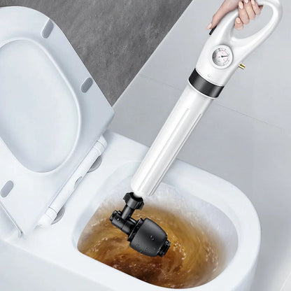 Pompa cu Aer Comprimat pentru Desfundat Tevi Infundate de Chiuveta, Cada, Dus, WC, 4 Accesorii, Pompa, Alb — LD-323 fotografie 7