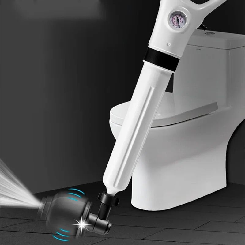 Pompa cu Aer Comprimat pentru Desfundat Tevi Infundate de Chiuveta, Cada, Dus, WC, 4 Accesorii, Pompa, Alb — LD-323 fotografie 8