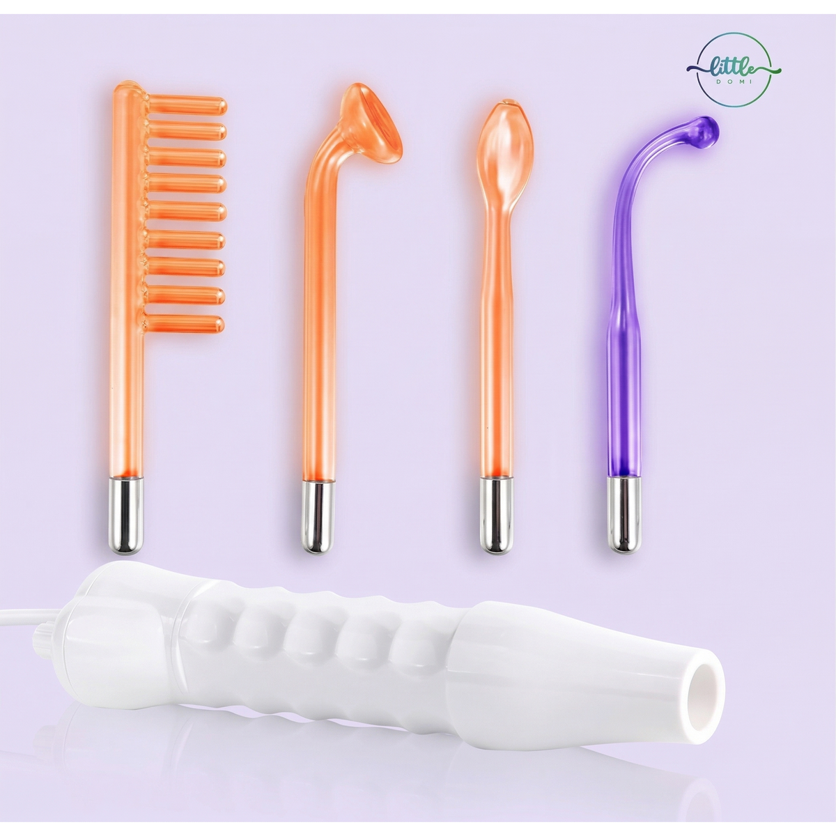 Electroderm, LittleDomi, Tratament cu Frecventa Inalta pentru Acnee, Riduri, Controlul Petelor, Cearcane, Ten, Par Seboreic, Stimulator Scalp, Infrumusetare, Biostimulare Faciala, Lifting, Alb — LD-329 fotografie 10