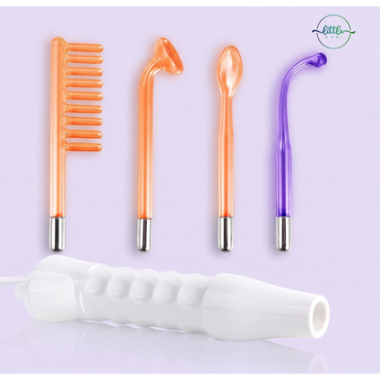 Electroderm, LittleDomi, Tratament cu Frecventa Inalta pentru Acnee, Riduri, Controlul Petelor, Cearcane, Ten, Par Seboreic, Stimulator Scalp, Infrumusetare, Biostimulare Faciala, Lifting, Alb — LD-329 fotografie 10