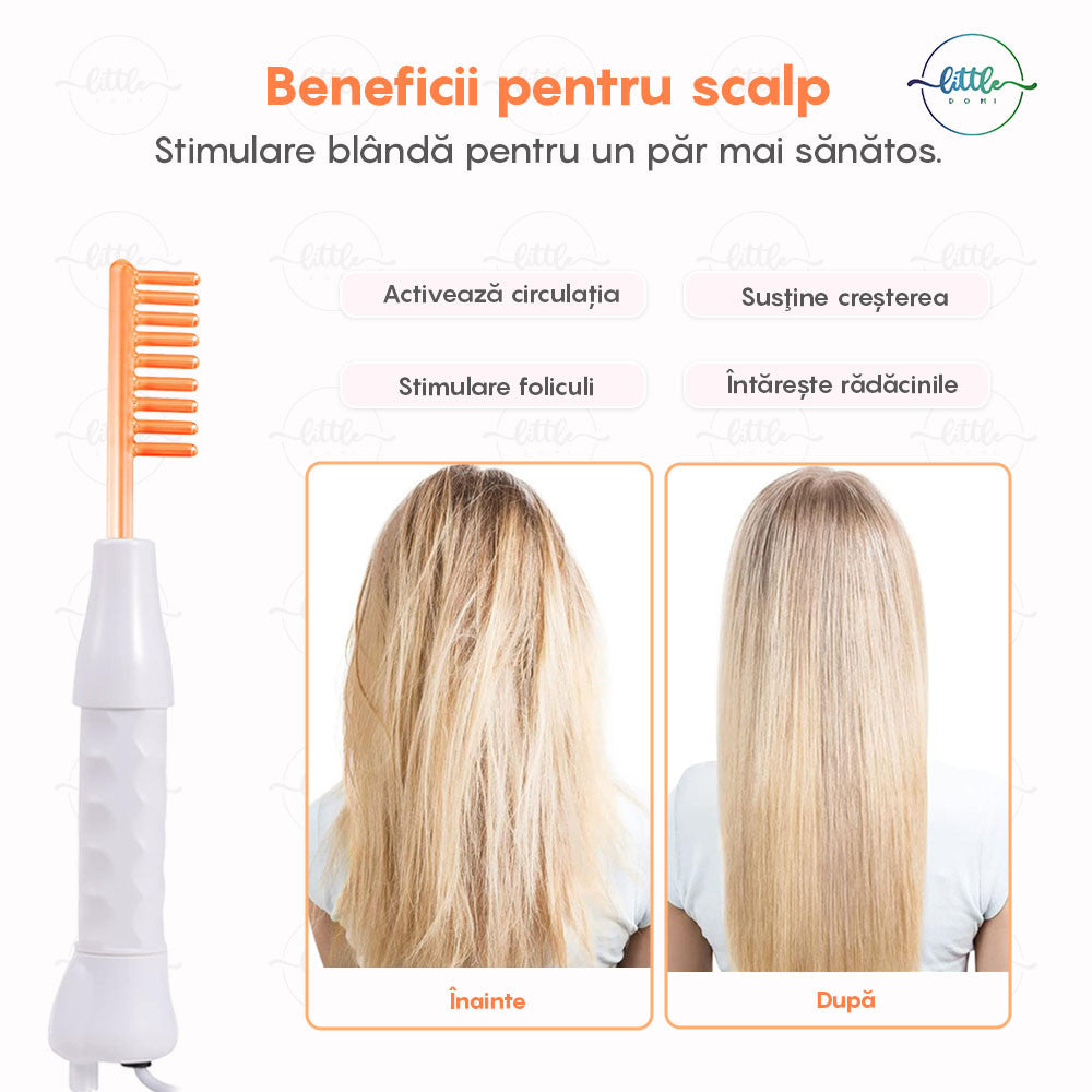 Electroderm, LittleDomi, Tratament cu Frecventa Inalta pentru Acnee, Riduri, Controlul Petelor, Cearcane, Ten, Par Seboreic, Stimulator Scalp, Infrumusetare, Biostimulare Faciala, Lifting, Alb — LD-329 fotografie 7