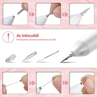 Aparat Plasma Pen LittleDomi, Indepartare Petelor, Negilor, Pistruilor, Cicatricelor, Alunitelor, Tatuajelor, Lifting Pleoape, Ecran LCD, 9 Trepte, Portabil, Reincarcabil, Lampa, 1x Cub Gheata Inox, 2x Servetel cu Alcool, 10x Betisoare, Alb — LD-396 fotografie 6