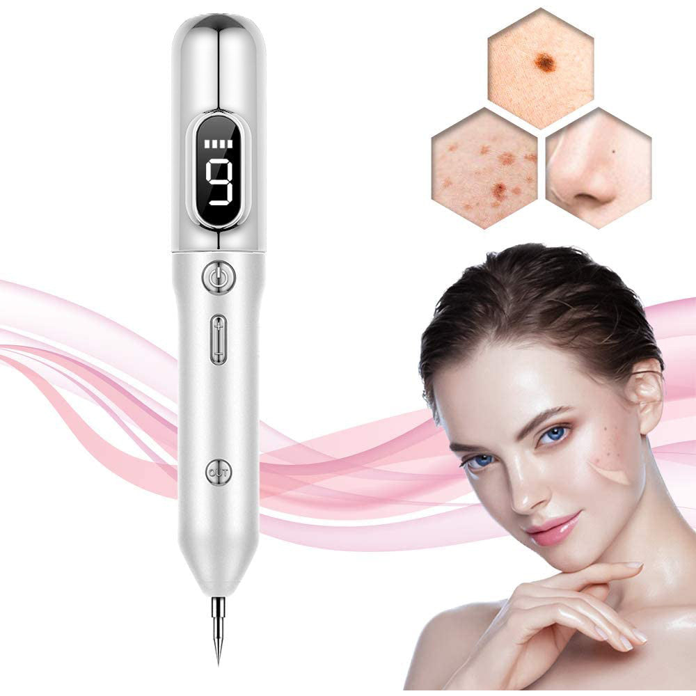 Aparat Plasma Pen LittleDomi, Indepartare Petelor, Negilor, Pistruilor, Cicatricelor, Alunitelor, Tatuajelor, Lifting Pleoape, Ecran LCD, 9 Trepte, Portabil, Reincarcabil, Lampa, 1x Cub Gheata Inox, 2x Servetel cu Alcool, 10x Betisoare, Alb — LD-396 fotografie 9
