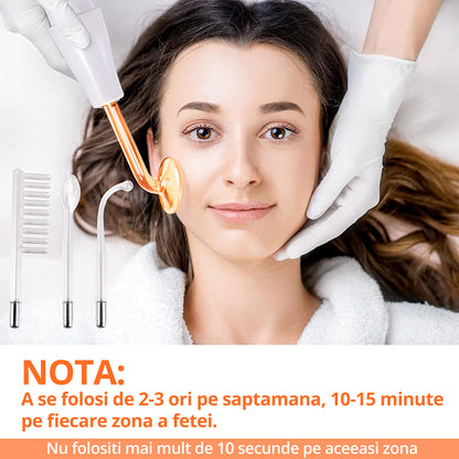 Electroderm, LittleDomi, Tratament cu Neon si Argon pentru Acnee, Riduri, Controlul Petelor, Cearcane, Ten, Par Seboreic, Stimulator Scalp, Infrumusetare, Biostimulare Faciala, Lifting — LD-426 fotografie 2