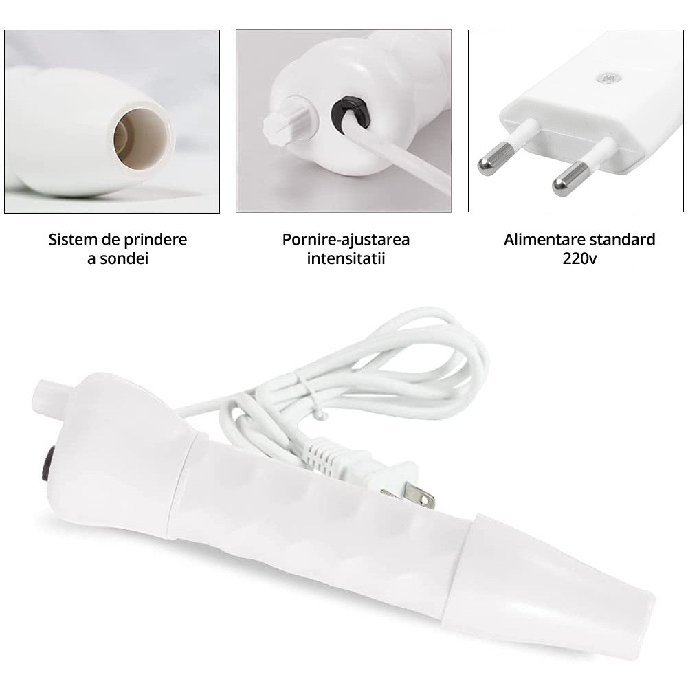 Electroderm, LittleDomi, Tratament cu Neon si Argon pentru Acnee, Riduri, Controlul Petelor, Cearcane, Ten, Par Seboreic, Stimulator Scalp, Infrumusetare, Biostimulare Faciala, Lifting — LD-426 fotografie 4