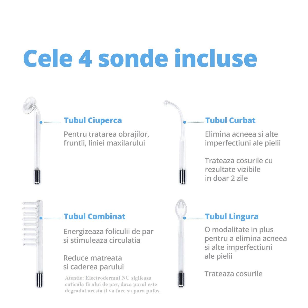 Electroderm, LittleDomi, Tratament cu Neon si Argon pentru Acnee, Riduri, Controlul Petelor, Cearcane, Ten, Par Seboreic, Stimulator Scalp, Infrumusetare, Biostimulare Faciala, Lifting — LD-426 fotografie 5