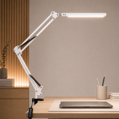 Lampă LED LittleDomi cu clemă și braț reglabil, alb — LD-433 fotografie 1