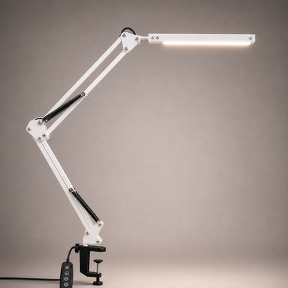 Lampă LED LittleDomi cu clemă și braț reglabil, alb — LD-433 fotografie 2
