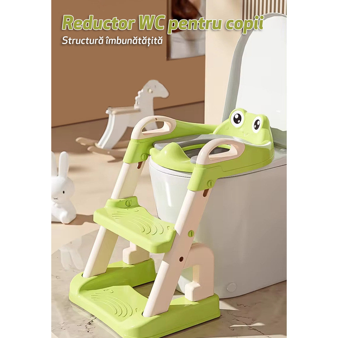 Reductor WC cu două trepte LittleDomi, verde — LD-450 fotografie 11