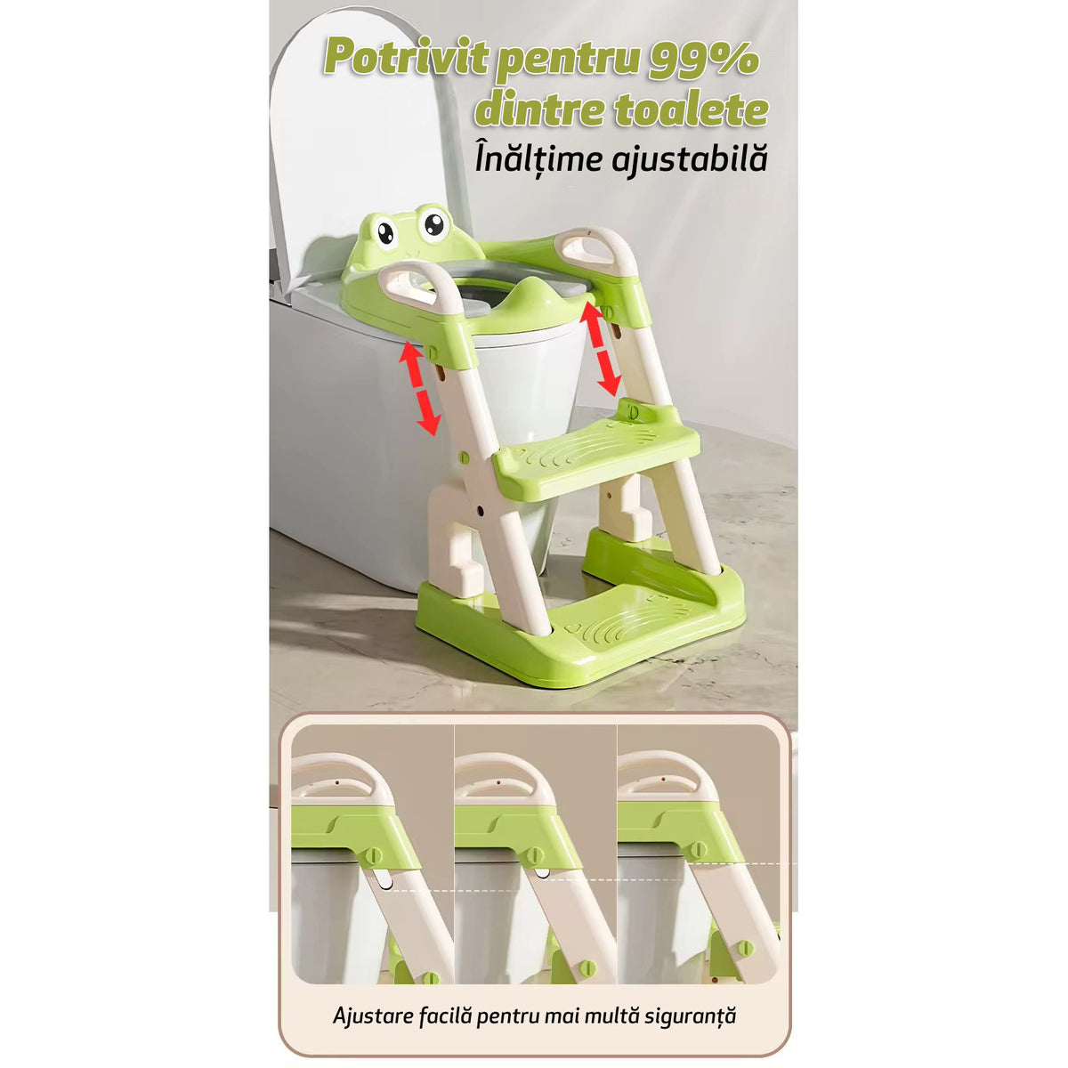 Reductor WC cu două trepte LittleDomi, verde — LD-450 fotografie 12
