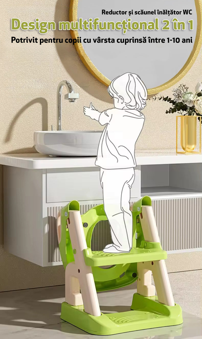 Reductor WC cu două trepte LittleDomi, verde — LD-450 fotografie 3