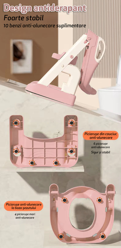 Reductor WC cu două trepte LittleDomi, roz — LD-451 fotografie 8