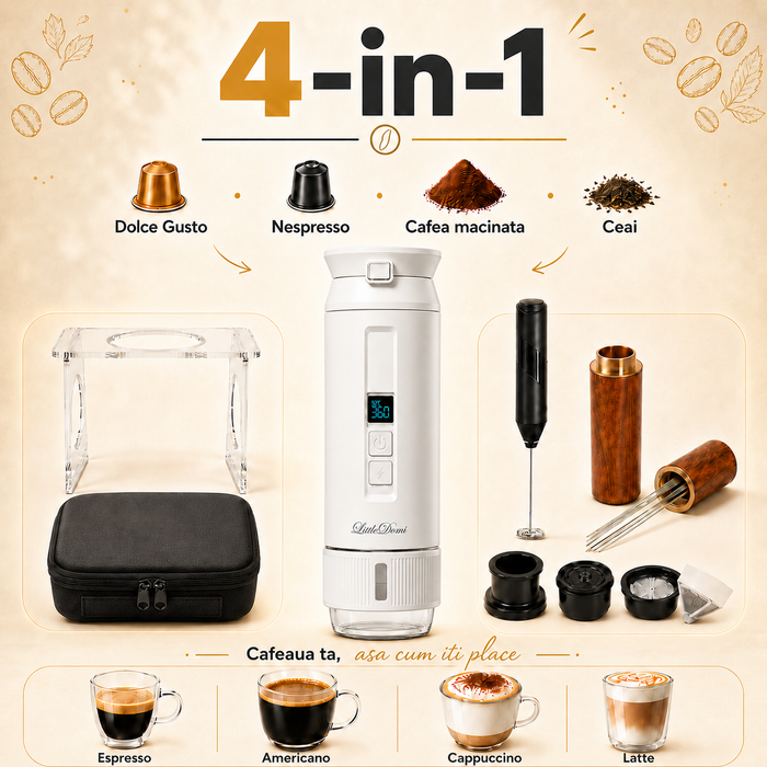 Espressor portabil 4 în 1