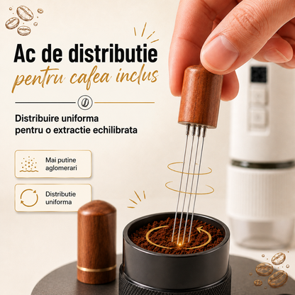 Espressor portabil 4-in-1, LittleDomi, capsule tip Nespresso/Dolce Gusto, cafea macinata si ceai, sistem ceramic incalzire - MCH, 100 ml SUS304, 30 bar, 9500mAh, USB-C, cana 325 ml, geanta, stand, spumator lapte, ac distributie cafea, Alb — LD-498 fotografie 7