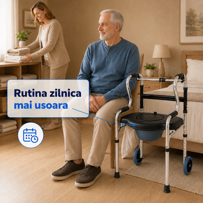 Cadru de mers LittleDomi cu două roți și funcție de toaletă — LD-504 fotografie 2