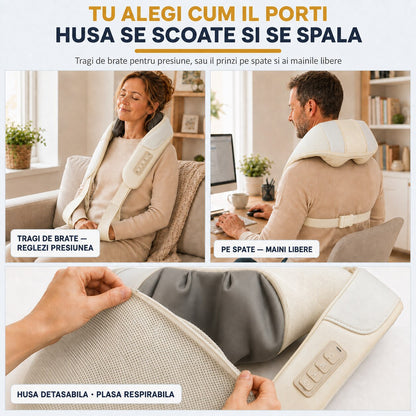 Aparat de masaj cervical LittleDomi, bej — LD-505 galerie 5
