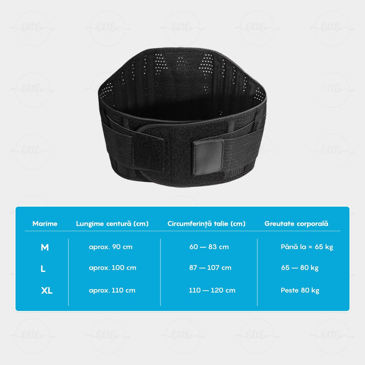 Centura Lombara LittleDomi, 10 Zone de Suport si Corector Postura, Compresie Dubla Reglabila, Neopren Perforat, pentru Dureri Lombare, Spondiloza, Hernie de Disc, Suport Spate pentru Coloana la Birou, Sala sau Stat Prolongat, Unisex, Marimea XL, Negru — LD-482 galerie 9