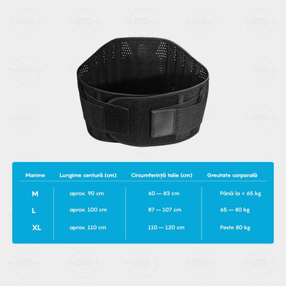 Centura Lombara LittleDomi, 10 Zone de Suport si Corector Postura, Compresie Dubla Reglabila, Neopren Perforat, pentru Dureri Lombare, Spondiloza, Hernie de Disc, Suport Spate pentru Coloana la Birou, Sala sau Stat Prolongat, Unisex, Marimea XL, Negru — LD-482 galerie 9