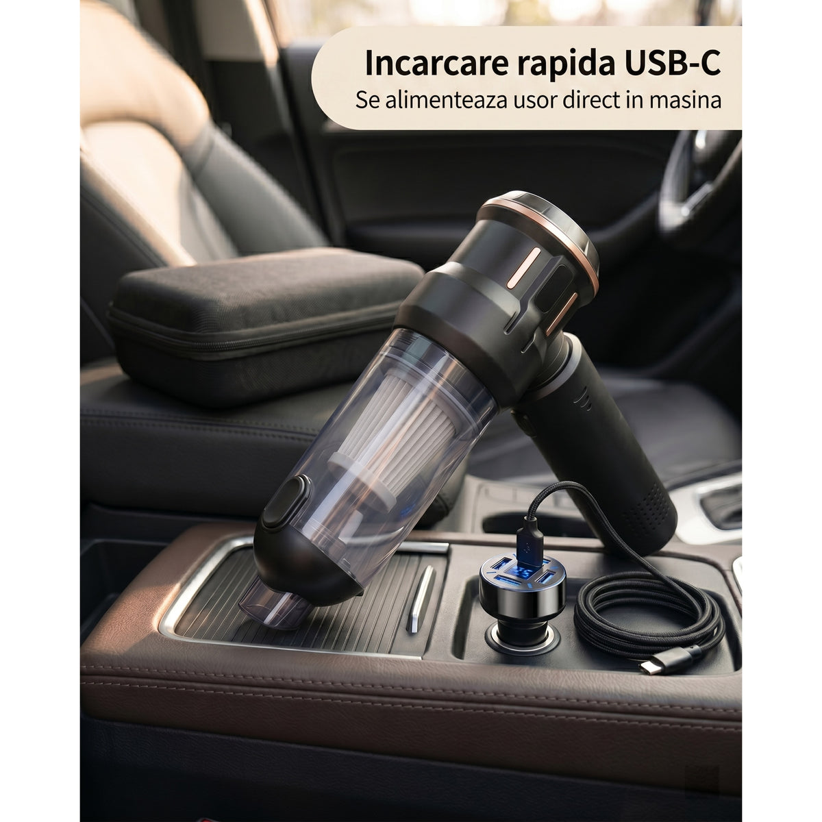 Aspirator auto LittleDomi fără fir, 4 în 1, cu geantă — LD-493 galerie 5