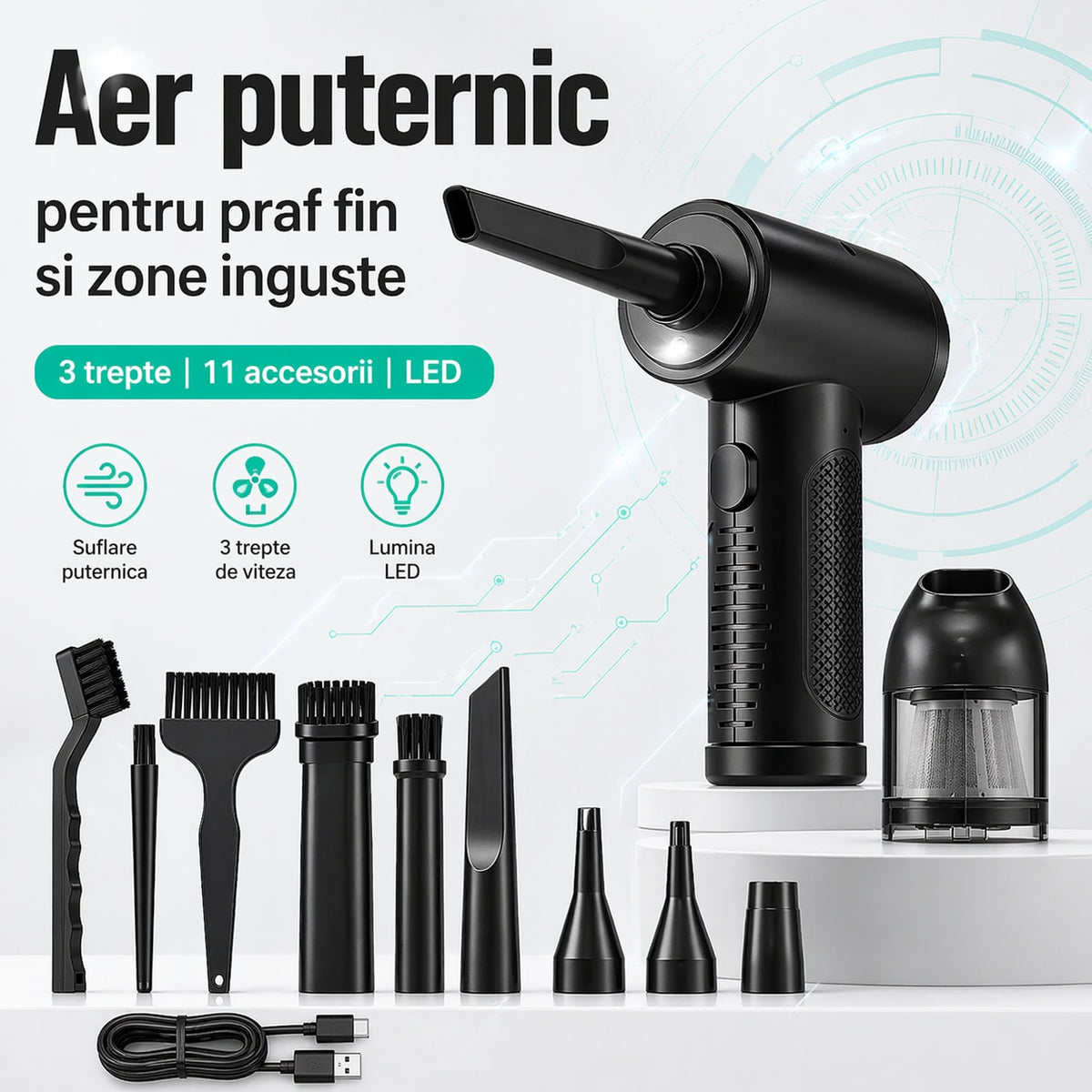 Suflantă de aer și mini aspirator LittleDomi - LD-434 galerie 7