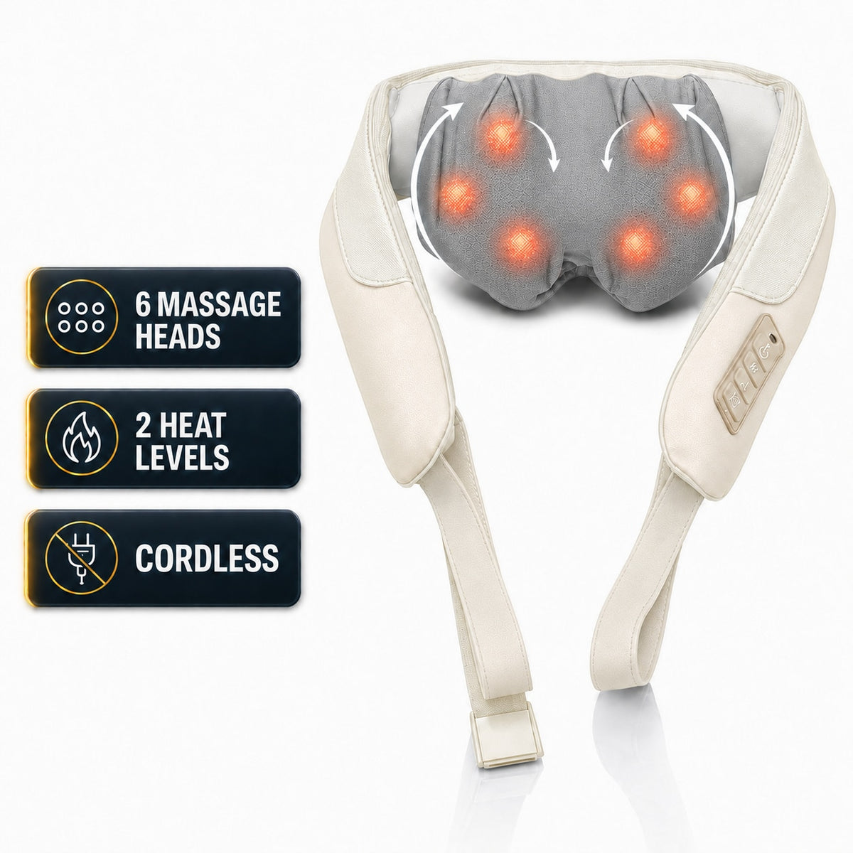 Aparat de masaj cervical LittleDomi, bej — LD-505 galerie 1