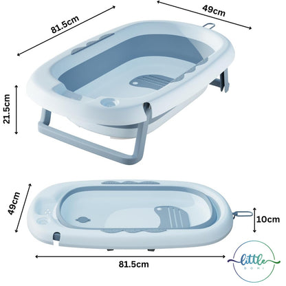 Cadita Pliabila cu Perna de Baie Hipoalergenica pentru Bebelusi LittleDomi®. 0-18 Luni, Termometru Incorporat, Suport pentru Cap de Dus si Sapun, Dop Scurgere, Cana pentru Clatire Tip Jucarie, Picioare Antiderapante, Gaura Agatare, Albastru — LD-447 galerie 14