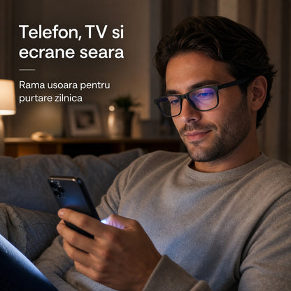 Ochelari Protectie Calculator, Ecran Telefon, Televizor, Gaming, anti Lumina Albastra, Antireflex, fara Dioptrii, cu Toc Pliabil, Test Filtru Lumina Albastra, Negru — LD-203 galerie 6