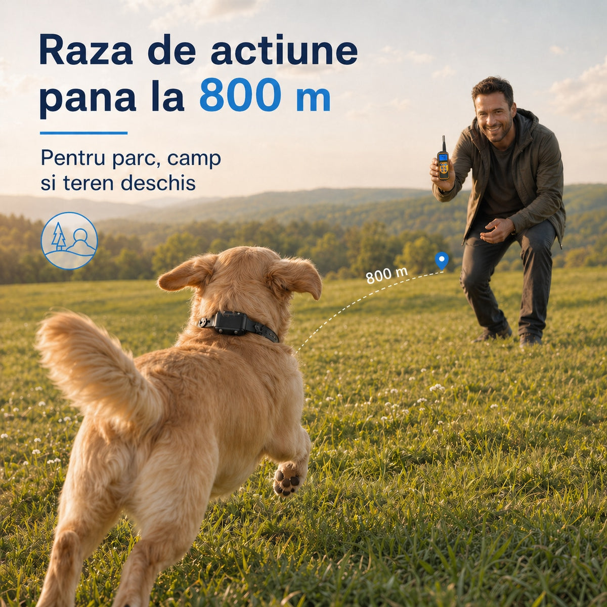 Zgarda Electrica pentru Dresaj Caini, LD-880,99 Nivele de Vibratii, Ghid Dresaj, Raza Actiune 800m, Reincarcabila, IP6x - Rezistenta la Apa si Praf, Electrozi Cauciucati, Protectie Piele, Power Saving, Circumferinta pana la 70 cm, Pretabil Vanatoare, Negr — LD-155 galerie 4