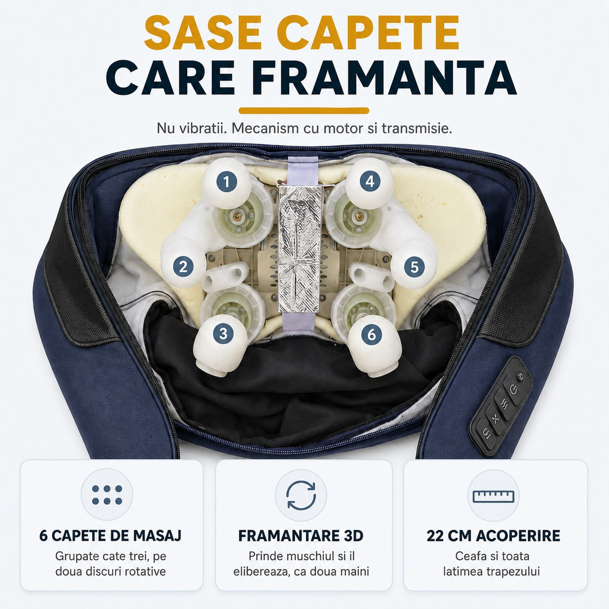 Aparat de masaj cervical LittleDomi, bleumarin — LD-497 galerie 2