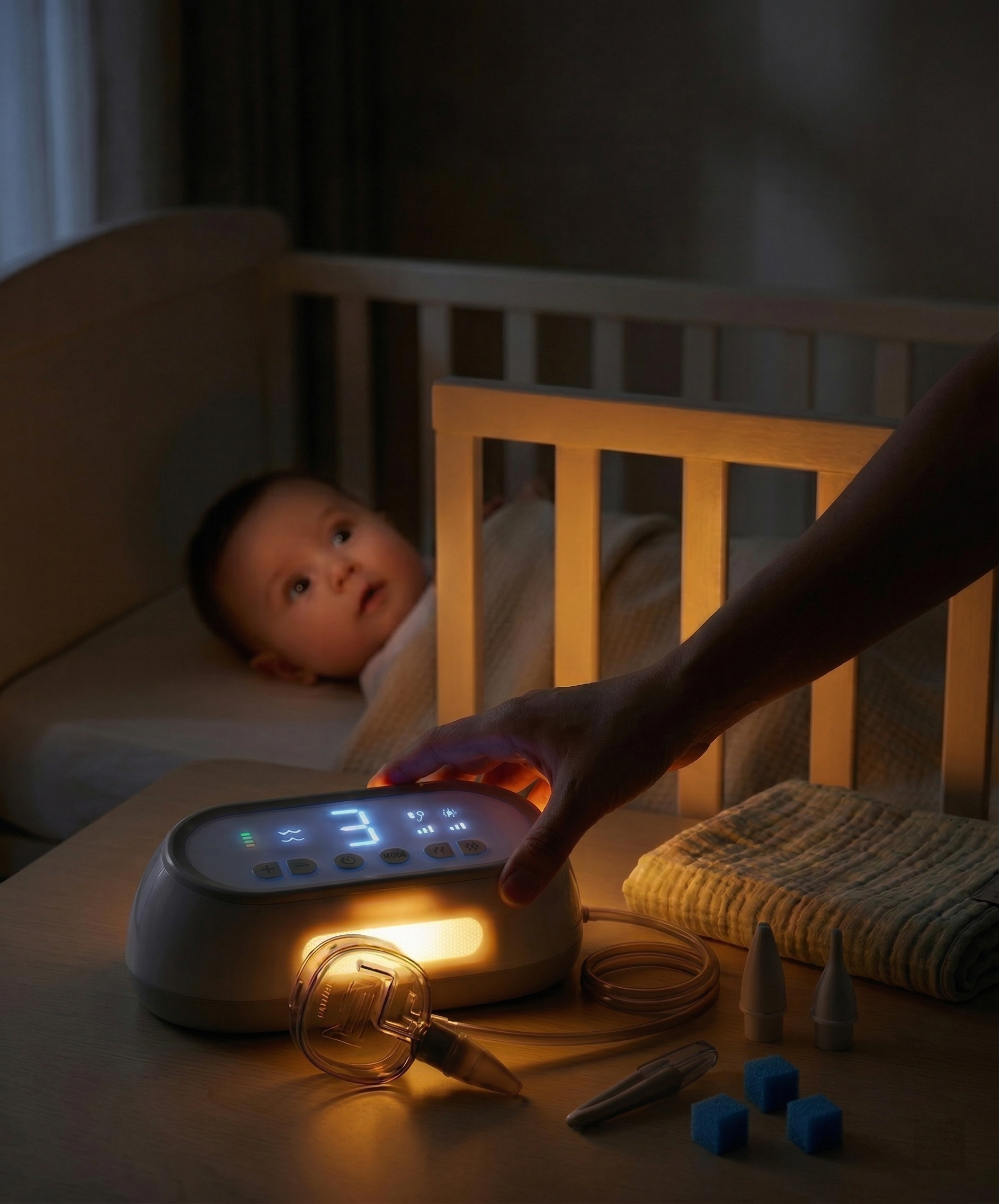 Aspirator nazal LittleDomi lumina veghe muzica bebelusi