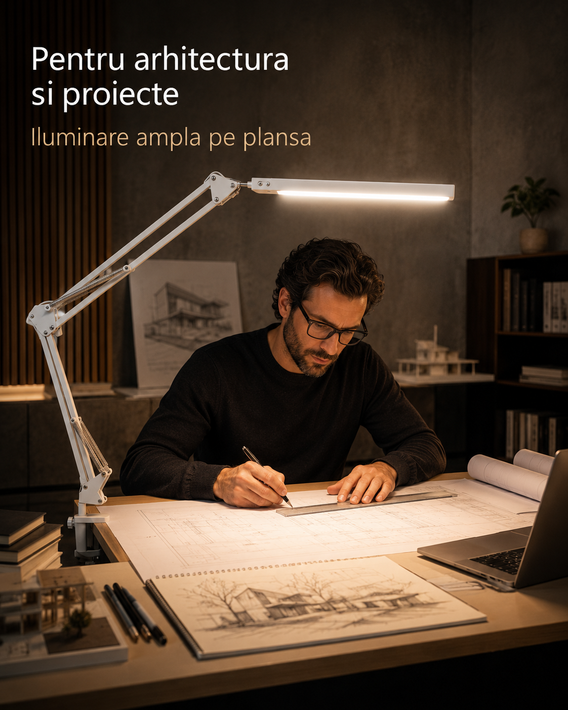 Lampa birou LED pentru arhitectura desen proiecte si hobby