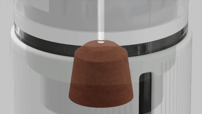 Animatie ac distributie cafea LittleDomi pentru cafea macinata uniforma