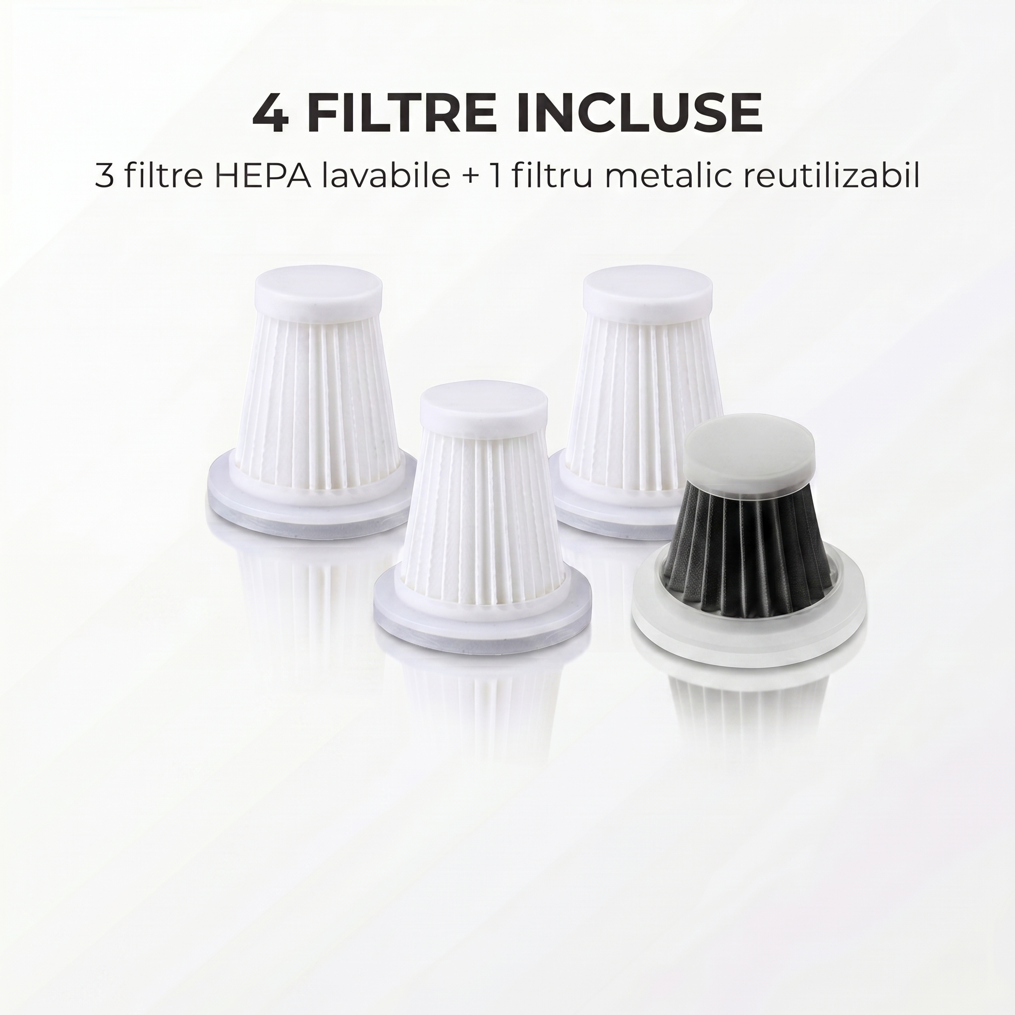 Filtre aspirator auto LittleDomi 3 HEPA lavabile 1 filtru metalic reutilizabil curatare