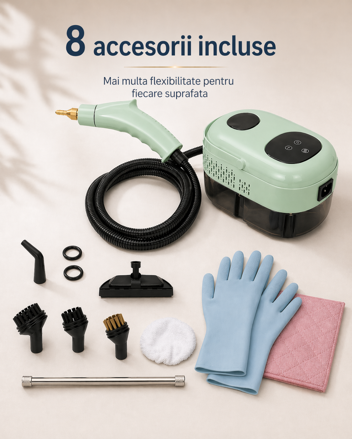Set complet de accesorii pentru aparat de curatat cu abur LittleDomi