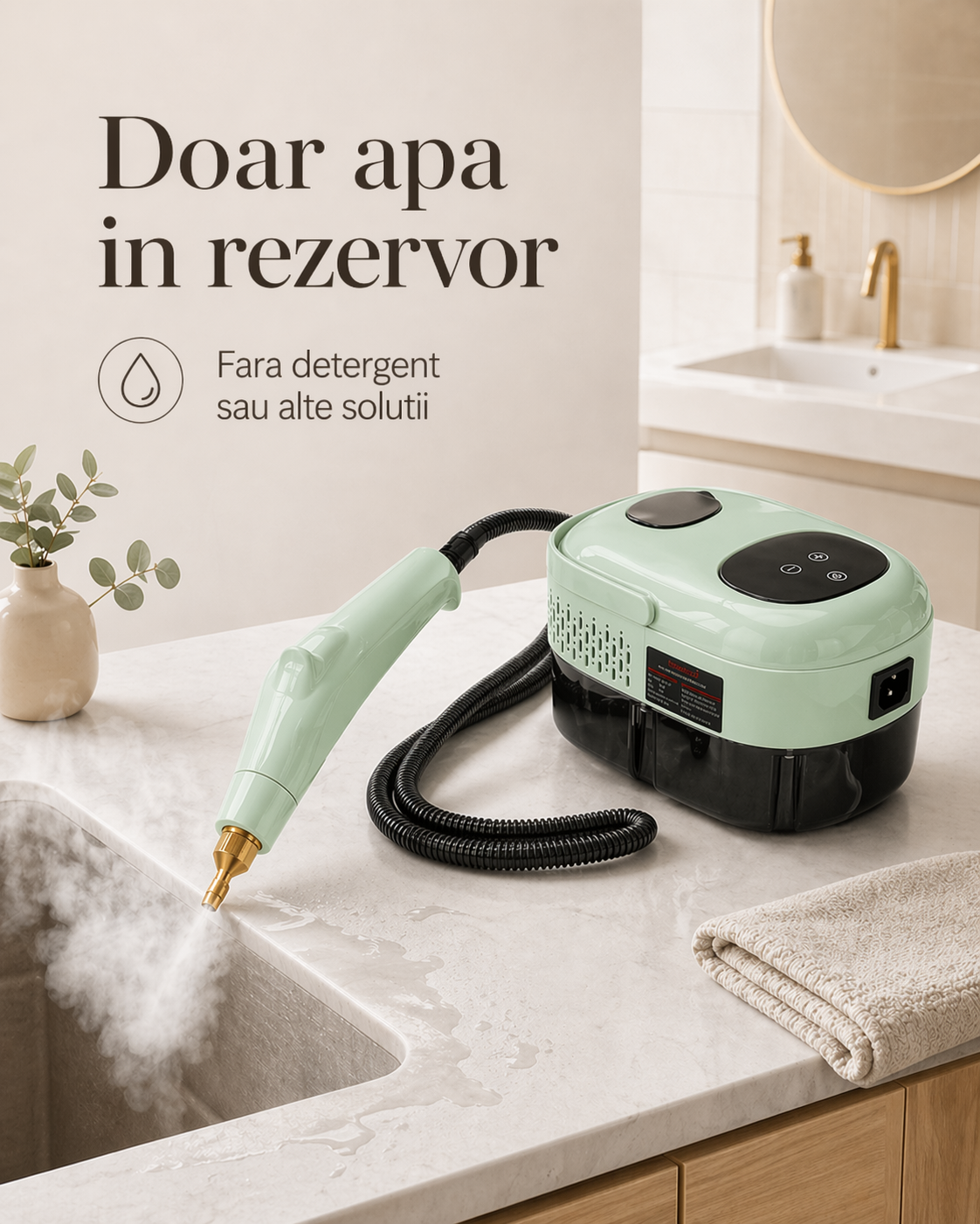 Curatare cu abur fara detergent